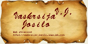 Vaskrsija Jošilo vizit kartica
